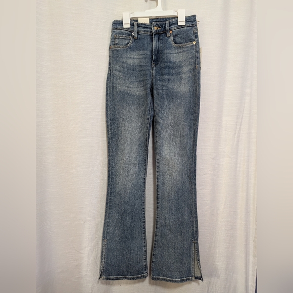 Blank NYC Anthropology The Hoyt high rise mini flare NWT jeans size 25, organic - Picture 1 of 12